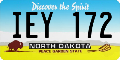 ND license plate IEY172