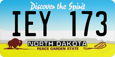 ND license plate IEY173