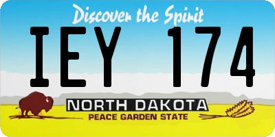 ND license plate IEY174