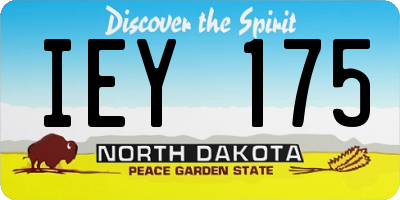 ND license plate IEY175