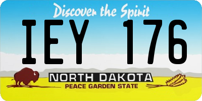 ND license plate IEY176