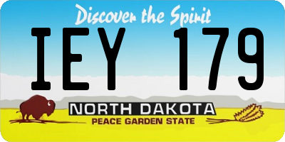 ND license plate IEY179