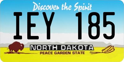 ND license plate IEY185