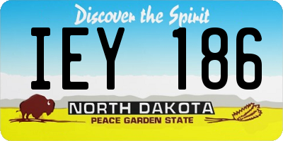 ND license plate IEY186