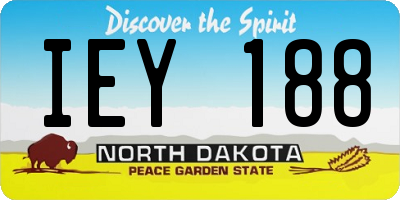 ND license plate IEY188