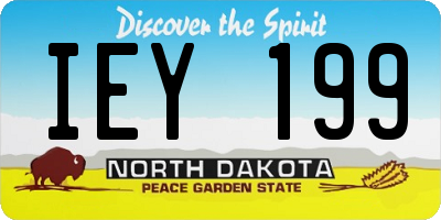 ND license plate IEY199