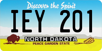 ND license plate IEY201