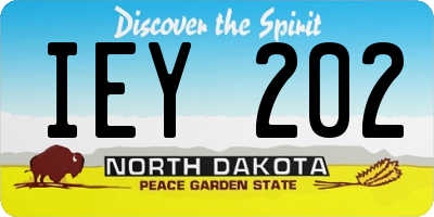 ND license plate IEY202