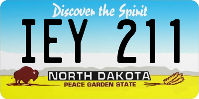 ND license plate IEY211