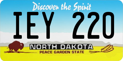 ND license plate IEY220