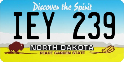 ND license plate IEY239