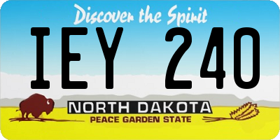 ND license plate IEY240