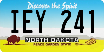 ND license plate IEY241