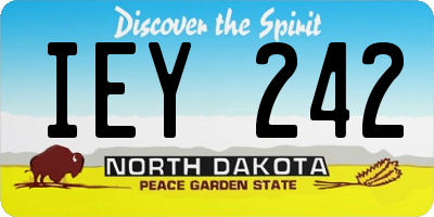 ND license plate IEY242
