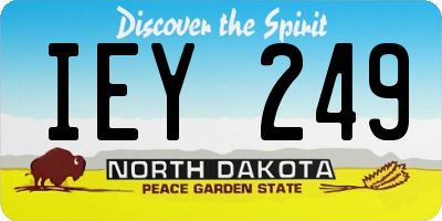 ND license plate IEY249