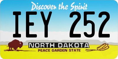 ND license plate IEY252