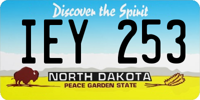 ND license plate IEY253