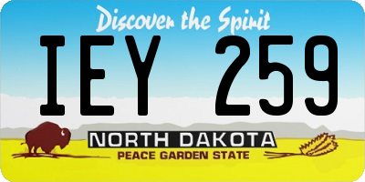 ND license plate IEY259