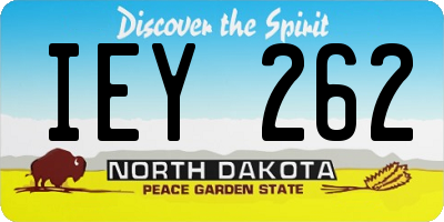 ND license plate IEY262