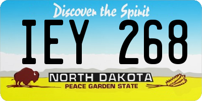 ND license plate IEY268