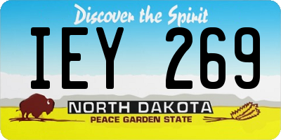 ND license plate IEY269