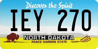 ND license plate IEY270