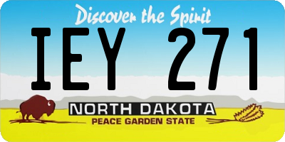ND license plate IEY271