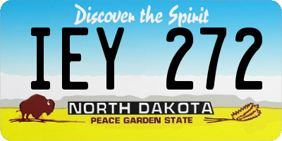 ND license plate IEY272