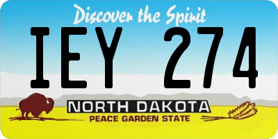 ND license plate IEY274