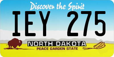 ND license plate IEY275