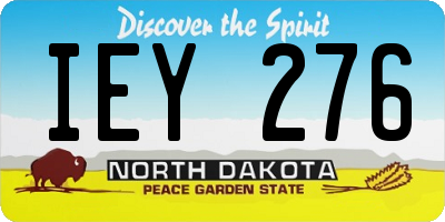 ND license plate IEY276