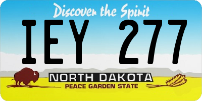 ND license plate IEY277