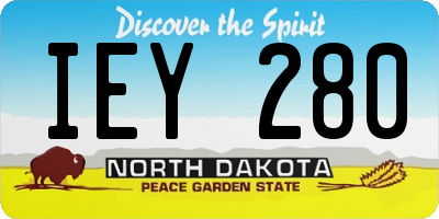 ND license plate IEY280
