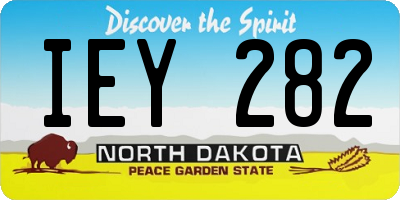 ND license plate IEY282
