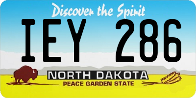 ND license plate IEY286