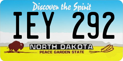 ND license plate IEY292