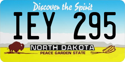 ND license plate IEY295