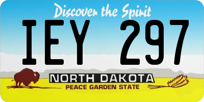 ND license plate IEY297