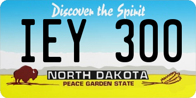 ND license plate IEY300