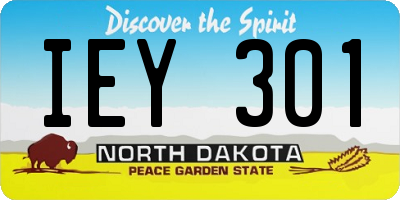ND license plate IEY301