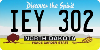 ND license plate IEY302