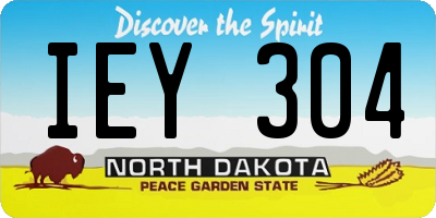ND license plate IEY304