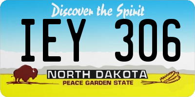 ND license plate IEY306