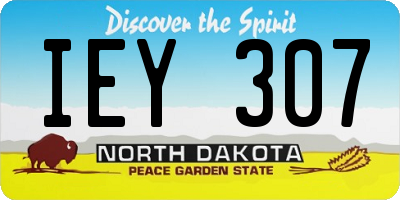 ND license plate IEY307