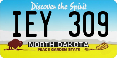 ND license plate IEY309