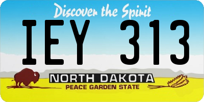 ND license plate IEY313