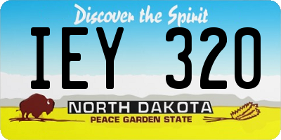 ND license plate IEY320