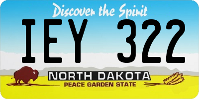 ND license plate IEY322