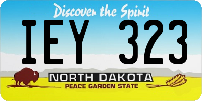 ND license plate IEY323