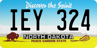 ND license plate IEY324